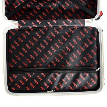 Troler Mare Lee Cooper London, ABS, 4 Roti Duble, Cifru, 76 cm, Alb/Milky - Img 3