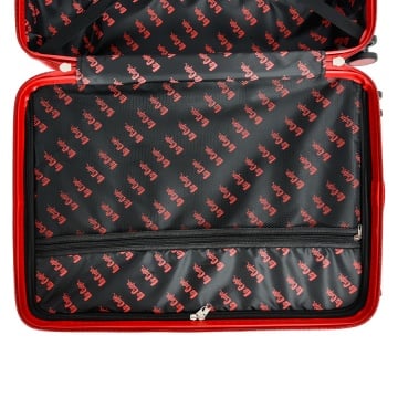 Troler Mare Lee Cooper London, ABS, 4 Roti Duble, Cifru, 76 cm, Argintiu - Img 3