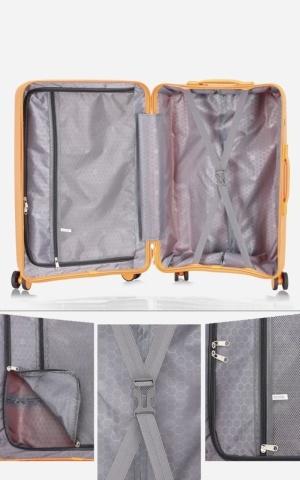Troler Mare Madisson, 77x50x31 cm, Polipropilenă, Fermoar Antifurt, Cifru, 70 L, SW65603, Negru - Img 11