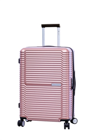 Troler Mare, Policarbonat, 4 Roti Duble, Fermoar Antifurt, Cifru TSA, Snowball, SW20603 - 76, Rose