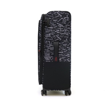 Troler Mare Poliester 4 Roti Duble Ella Icon Urban Textil 2594 - 80 cm Negru - Img 6