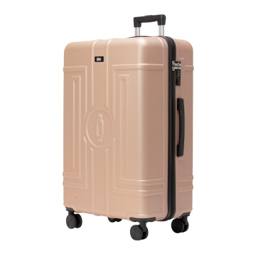 Troler Mare, Rowex Casolver, ABS, 76 x 50 x 30 cm, 4 roti duble cu rotatie 360°, Cifru TSA, Auriu - Img 1