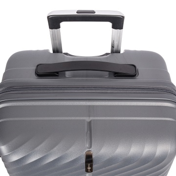 Troler mare Snowball SW47203, polipropilena, fermoar antifurt, cifru TSA, 4 roti duble, 79 cm, antracit - Img 6