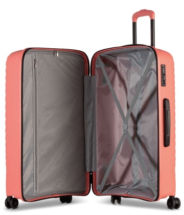 Troler Mare Worldpack MAUI, F10520, 75 cm, Polipropilenă, Cifru TSA, 4 Roți Duble 360°, Coral - Img 2