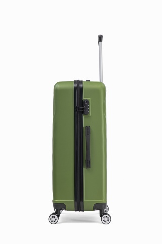 Troler mediu Aventor AV104, 67x43x25 cm, bagaj de cala, 100%ABS, cifru, 4 roti duble 360°, verde - Img 4