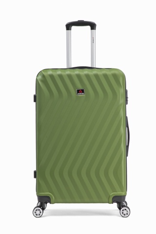 Troler mediu Aventor AV104, 67x43x25 cm, bagaj de cala, 100%ABS, cifru, 4 roti duble 360°, verde - Img 14