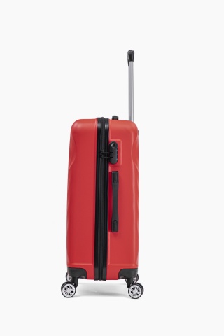 Troler mediu Aventor AV104, 67x43x25 cm, bagaj de cala, 100%ABS, cifru, 4 roti duble 360°, rosu - Img 5