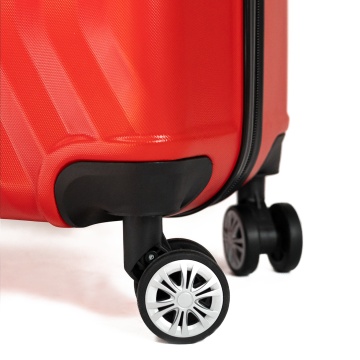 Troler mediu Aventor AV104, 67x43x25 cm, bagaj de cala, detaliu al roților duble pivotante 360deg, material ABS