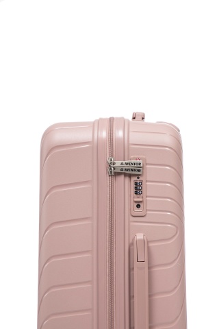 Troler mediu Aventor AV105, 65x44x25.5 cm, polipropilena, bagaj de cala, cifru TSA, rose - Img 8