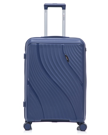 Troler mediu Aventor AV106, 65x44x25.5 cm, polipropilena, bagaj de cala, cifru TSA, bleumarin