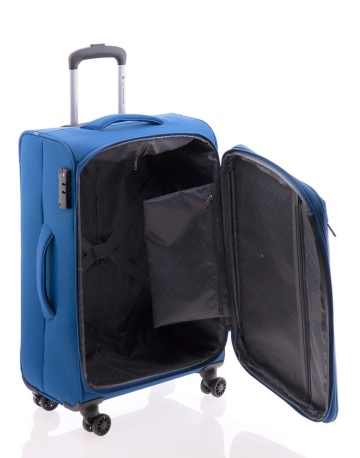 Troler Mediu, Extensibil, 4 Roti Duble, Nylon, Gladiator, Arctic, MG 3711 - 66 cm, Albastru - Img 2