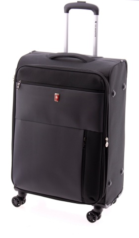 Troler Mediu, Extensibil, 4 Roti Duble, Nylon, Gladiator, Arctic, MG 3711 - 66 cm, Negru - Img 3