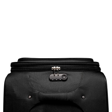 Troler Mediu Extensibil 62x42x27 cm Rowex Prime, Poliester, Cifru, Negru - Img 5