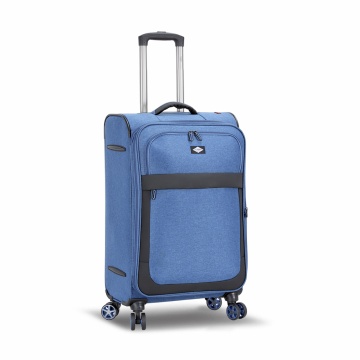 Troler Mediu Extensibil 66x41x24 cm Lee Cooper, Poliester, 4 Roti Duble, LC33503, Albastru - Img 9