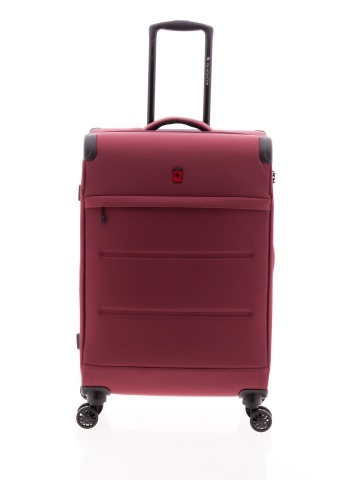 Troler Mediu Extensibil 66x43x25 cm Gladiator Helios, Poliester, Cifru TSA, 4 Roți Duble, Grena