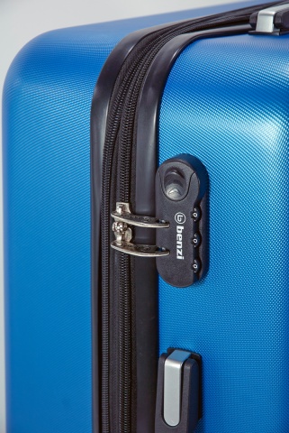 Troler Mediu Extensibil Benzi BZ 5688, ABS, 4 Roti Duble, 67 cm, Albastru - Img 4
