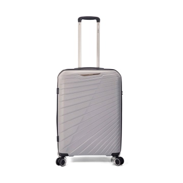 Troler mediu extensibil Benzi BZ 5808, 66x44x26 cm, bagaj de cala, polipropilena, cifru, 4 roti 360°, gri - Img 6