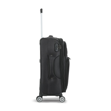 Troler mediu extensibil Madisson, 66x41x24/29 cm, poliester, bagaj de cală, 4 roți duble, cifru, SW55104, negru - Img 6