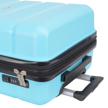 Troler Mediu Extensibil Polipropilena, Madisson, SW43603, 4 Roti Duble, Cifru TSA, 63 cm, Albastru deschis - Img 10