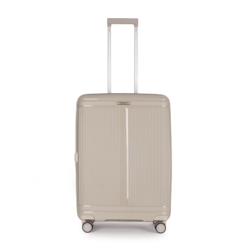 Troler Mediu extensibil Stratic M Straw T, 67x46.5x27.5 cm, Bej - Img 9