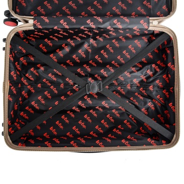 Troler Mediu Lee Cooper London, ABS, 4 Roti Duble, Cifru, 66.5 cm, Argintiu - Img 5