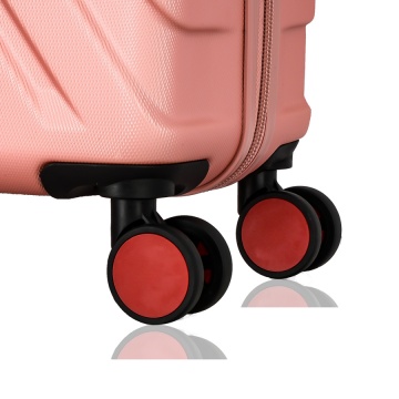 Troler Mediu Lee Cooper London, ABS, 4 Roti Duble, Cifru, 66.5 cm, Rose - Img 16