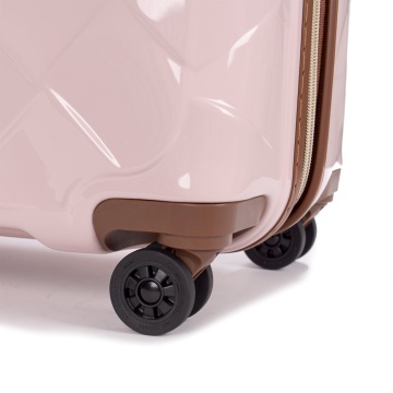 Troler Mediu Policarbonat/Piele Naturala Stratic Leather and More M - 66 cm Rose - Img 6