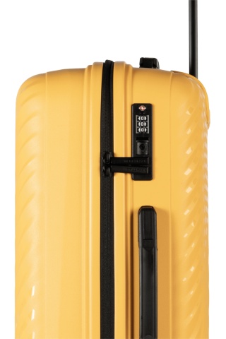 Troler Mediu Worldpack MAUI, F10520, 65 cm, Polipropilenă, Cifru TSA, 4 Roți Duble 360°, Galben - Img 5