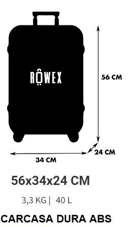 Troler Mic De Cabina, Rowex Pulse, ABS, 4 roti duble cu rotatie 360°, Cifru, 56 cm, Fuchsia - Img 4