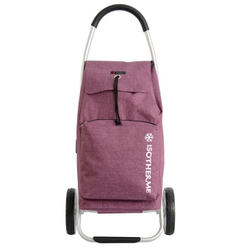 Carucior Cumparaturi Madisson SW32034, Buzunar Termoizolant, 2 Roti, Poliester 900D, Mov