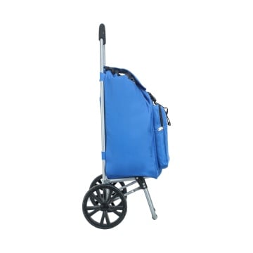 Carucior cumparaturi Madisson SW42028, 55L, 2 roti, buzunar termoizolant, albastru - Img 17