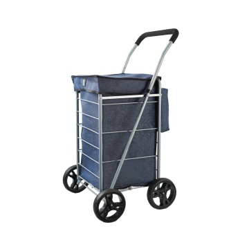 Carucior cumparaturi pliabil Madisson SW42035, 65L, 4 roti, buzunar termoizolant, antracit - Img 15