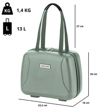 Geanta Cosmetice Policarbonat CarryOn Skyhopper 502435 Verde - Img 9