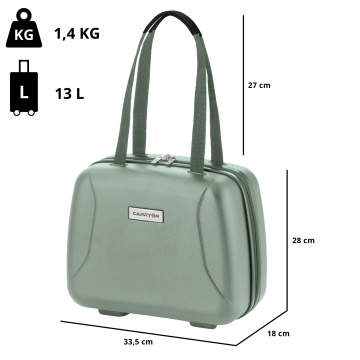 Geanta Cosmetice Policarbonat CarryOn Skyhopper 502435 Verde - Img 8