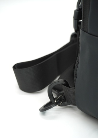 Geantă de umăr Benzi, 28x16x8 cm, Poliester, Port USB, Bretea Reglabila, BZ 5938, Negru/Gri - Img 3
