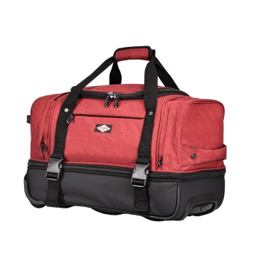 Geanta de voiaj cu role Lee Cooper, 2 compartimente, poliester 600D/bumbac, 50 cm, grena - Img 13