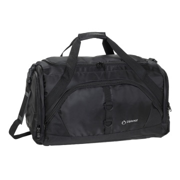 Geanta de voiaj/sport Diplomat Sacramento, 60x31x26 cm, poliester rezistent, curea detasabila, negru