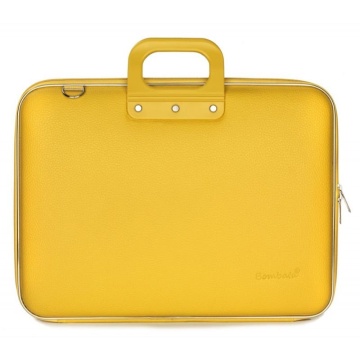 Geanta lux business laptop 17" Maxi Bombata-Galben