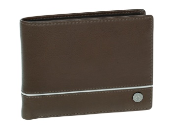 Portofel, Barbati, Piele Naturala, Diplomat, MN 435, Maro
