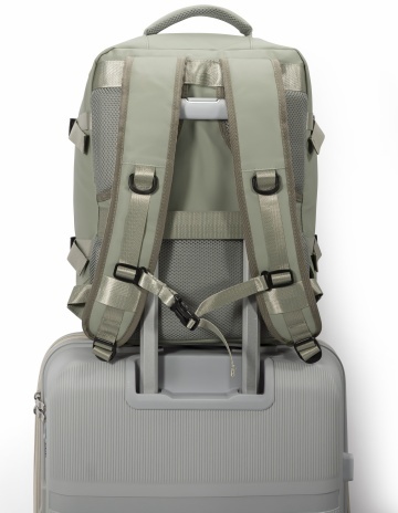 Rucsac Avion Diamond 40x30x20 cm Wizz Air/Ryanair, Poliester, 24 L, BZ 5897, Kaki - Img 3