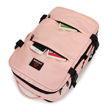 Rucsac calatorie Aventor AV201, bagaj de mana avion Ryanair/Wizz Air, 40x25x20 cm, poliester, maner tip geanta, rose - Img 4