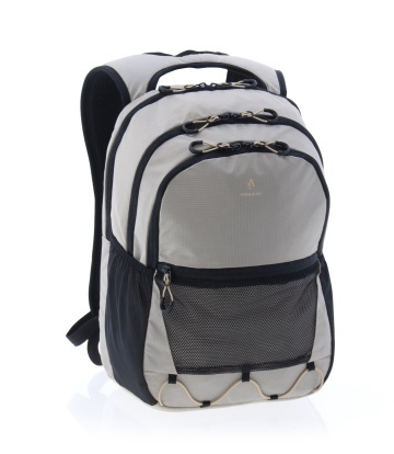 Rucsac calatorie avion Vogart Boreal, Wizz Air/Ryanair 40x28x18 cm, compartiment laptop 13", nylon ripstop, hidrofug, bej - Img 8