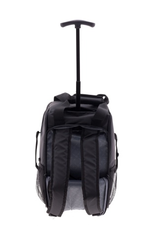 Rucsac cu role 40x25x20 cm, Wizz Air/Ryanair, PVC impermeabil, Gladiator Polar, MG 3958, 14", Negru - Img 6