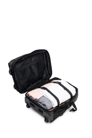 Rucsac cu Role Aventor 40x30x20 cm, Wizz Air/Ryanair, Extensibil, 24 L, Poliester Impermeabil, AV203, Negru - Img 2