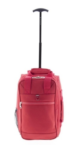 Rucsac cu role pentru Ryanair/Wizz Air Gladiator Metro, bagaj de mână 40x25x20 cm, poliester, MG 2158, laptop 14", rosu