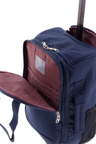 Rucsac cu role pentru Ryanair/Wizz Air Gladiator Metro, bagaj de mână 40x25x20 cm, poliester, MG 2158, laptop 14", albastru - Img 2