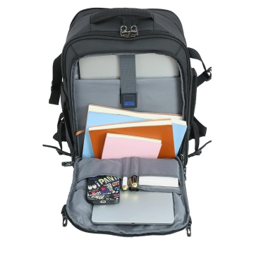 Rucsac de Călătorie Extensibil Snowball 48x34x17 cm, Laptop 16”, Poliester Impermeabil, Negru - Img 2