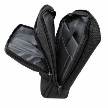 Rucsac Laptop 14" Davidts Portofino Wizz Air/Ryanair, 40 x 28 x 14 cm, Poliester 1680D/Piele ecologica, Antracit - Img 4