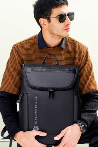 Rucsac laptop 17" Snowball SW22102, poliester impermeabil, buzunar termoizolant, negru - Img 17