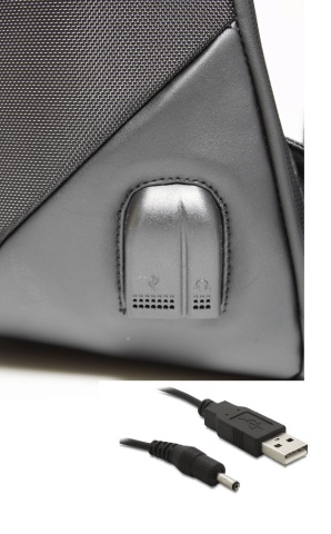 Rucsac Laptop Antifurt Port USB Vogart Clyde MV 23323-R, 15 ", Nylon, 47x32x16, 0.90 Kg, Negru - Img 3